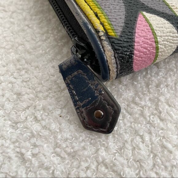 Vera Bradley Moon Blooms Faux Leather Zip Around Wallet Fall 2014 Leaves - Picture 8 of 8